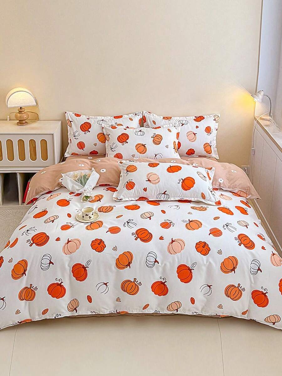 1 Bộ 3 Bộ Chăn Ga Gối Bằng Vải Cashmere Thực Vật Chải Kỹ, Thiết Kế Phong Cách Đồng Quê Downton Abbey, Chủ Đề Mùa Thu Lãng Mạn, Giấc Ngủ Thoải Mái, Thích Hợp Cho Phòng Ngủ Hoặc Phòng Khách, Có Thể Giặt Bằng Máy Và Dễ Chăm Sóc - Nhiều màu - Xem 1