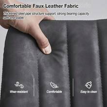 CLIPOP Dining Chairs Set Of 2 Faux Leather Kitchen Chair With Padded Back And Metal Legs, Soft Seat Reception Chair For Living Room Corner - Grey - View 9