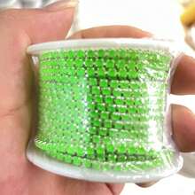 5/10码玻璃珠，多色单排水钻链，适用于DIY珠宝和服装装饰，时尚工艺配件 - 多色包装 - 彩色 - 查看 14