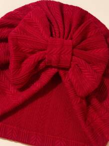 1pc Little Girl Hat Baby Girl Fall Dress For 1-3 Years Old Baby Girl Spring Clothes Holiday Anniversary Celebration Day Decoration Red Accessories Little Girl Fall Outfits Red Bow Hat