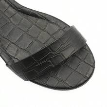 ZATTA Laís Basic Low Heel Sandal - màu đen - Xem 5