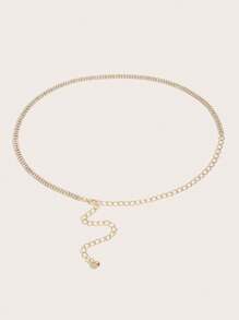 1条奢华水钻装饰腰链，闪耀水晶，适合搭配连衣裙，出席派对、聚会、度假、婚礼等场合，也可作为礼物送给朋友、母亲、家人、女友，适合生日、情人节、夏季、开学季、秋季、万圣节等各种场合。 - 金色 - 查看 4