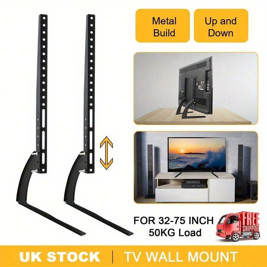 Universal TV Stand Base Bracket Mount Desktop Table Top For 32-70inch Samsung - Black - View 1