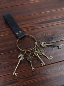 1PC Medieval Keychain Medieval Belt Cool Key Holder Renaissance Viking Faire LARP Santa's Magic Key Christmas Cosplay Prop - A - View 5