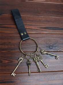 1PC Medieval Keychain Medieval Belt Cool Key Holder Renaissance Viking Faire LARP Santa's Magic Key Christmas Cosplay Prop - A - View 13