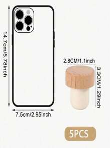 5pcs/10pcs Beech Wood T-Shape Cork Bottle Stoppers, Airtight Seal Caps, For Kitchen, Bar Tools & Beverage Preservation, Bottle Decoration, Home Decoration, Christmas Gift, Cup Accessories, Gifts For Friends, Gifts For Family,Christmas Party