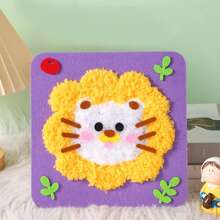 1pc DIY Sewing Craft Kit For Kids, Christmas Handmade Toys, Christmas Small Gifts, Santa Claus, Snowman, Christmas Tree, Reindeer, Gingerbread Man, Creative Cartoon, Knitted Embroidery Painting, Material Pack, Educational DIY Craft Kit,Diy,Embroidery Kit,Embroidery