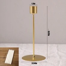 1pc Nordic Style Luxury Standing Retro Metal Candle Holder For Party, Wedding Decor, Romantic Dinner Atmosphere Set, Table Centerpiece