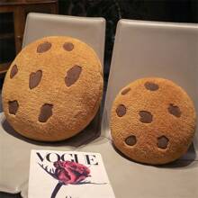 Cookie Pillow Chocolate Chip, Chocolate Chip Cookie Pillow, Food Shaped Pillow Round Soft, For Floor Couch Sofa Cushion Bedroom Decor Gift