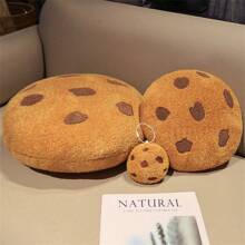 Cookie Pillow Chocolate Chip, Chocolate Chip Cookie Pillow, Food Shaped Pillow Round Soft, For Floor Couch Sofa Cushion Bedroom Decor Gift