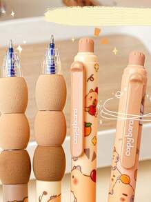 1pc/4pcs/8pcs Wipetable Capybara Creative Press, (A Box Of 4) Exam Brush Questions Special, Highly Attractive Gel Pen Random Style Random Color, Refill Blue Pen, Highly Attractive Creative Student Stationery Pen, Detachable, Office Signature Supplies, Gifts For Family, Friends, Colleagues School Supplies, Teacher Stationery, Boy Gifts, Girls Gifts, Suitable For Graduation Season, Eid Al-Adha, Independence Day, School Season,Back To School