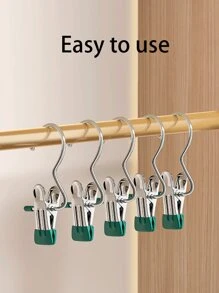 20/10/1 Piece Stainless Steel Clothespins, Laundry Pegs With Hooks, Portable Hanging Clothespins, Wardrobe Organizers, Hangers, Drying Socks, Underwear, Bras, Panties, Insoles, Bag Seals, Item Hanging, Decorative Hanging, Easy To Use In A Variety Of Scenarios, Available In Multiple Colors, A Good Helper In Daily Life,Spring,Minimalist,Summer Tops