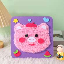 1pc DIY Sewing Craft Kit For Kids, Christmas Handmade Toys, Christmas Small Gifts, Santa Claus, Snowman, Christmas Tree, Reindeer, Gingerbread Man, Creative Cartoon, Knitted Embroidery Painting, Material Pack, Educational DIY Craft Kit,Diy,Embroidery Kit,Embroidery