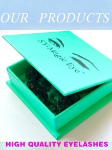 每盒 500 个扇形，16D，厚度 0.05 毫米，锋利窄茎预制扇形睫毛延长，簇状睫毛，自然柔软，手工嫁接假睫毛 - 黑色 - 查看 4