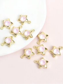 10 chiếc vòng cổ hợp kim hình ngôi sao năm cánh đính đá nhiều màu sắc ngọt ngào và mát mẻ, vòng cổ vòng tay hoa tai phụ kiện tóc trâm cài điện thoại, mặt dây chuyền hợp kim hình ngôi sao năm cánh tự làm, phụ kiện trang sức đa năng và dễ sử dụng - Quà tặng hoàn hảo cho người yêu và bạn bè - ngôi sao năm cánh - Xem 24