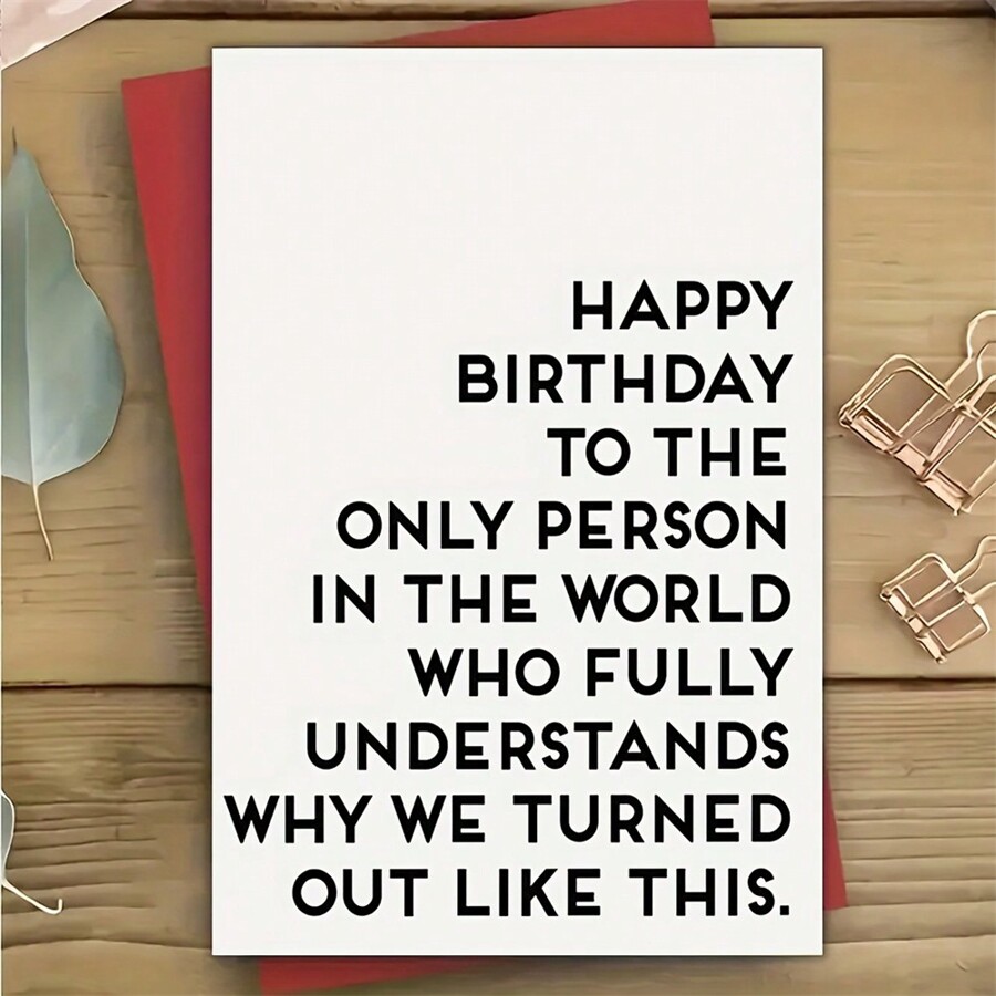 1PC Hilarious Birthday Card - A Humorous Card Designed For Siblings Or ...
