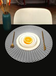 1/4/6/8 件圆孔 PVC 餐垫，适用于家庭餐桌装饰餐垫、花瓶垫、节日庆祝婚礼派对餐垫 - 彩色 - 查看 13