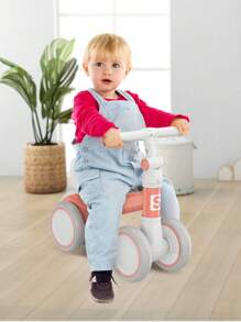 sejoy Baby Balance Bike For 10-36 Months Boys Girls,Children Pedal Free Bicycle, Adjustable PU Seat Cushion, 4 Wheels,Carbon Steel Material Body Sturdy And Durable, Safe And Harmless, Exercise Children's Comprehensive Abilities - 粉色 - 查看 7