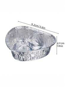 15/20/25/30/35 piezas Moldes para pasteles con forma de corazón para el Día de San Valentín, moldes grandes de aluminio con forma de corazón para magdalenas/cupcakes con tapas, tazas para tartas y pasteles desechables para hornear postres para bodas y cumpleaños