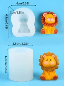 1pc Silicone Mold For Making Elephant Shaped Candles, Suitable For Candle, Resin, Wax Melts, Handmade Soap, Home Decor And Crafts - White - View 3