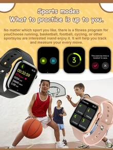 1 chiếc đồng hồ thông minh đa chức năng màn hình cảm ứng TFT 2,05 inch dây silicon nóng dành cho thanh thiếu niên, có nhiều chế độ thể thao, nhắc nhở ít vận động, phát hiện nhịp tim, kiểm soát ảnh, thông báo phần mềm xã hội, phát lại nhạc, phù hợp với hệ thống Android và IOS, tuyệt vời để làm quà tặng, thể thao, trường học, tiệc tùng, v.v. - Nhiều màu - Xem 7