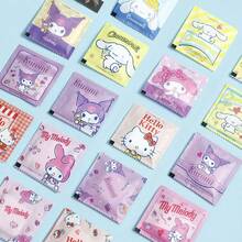 1套80只一次性手套，便携式独立包装，加厚透明手套，适用于家庭、食品、厨房清洁，适合圣诞派对，图案随机混合 - 彩色 - 查看 10