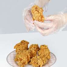 1套80只一次性手套，便携式独立包装，加厚透明手套，适用于家庭、食品、厨房清洁，适合圣诞派对，图案随机混合 - 彩色 - 查看 3