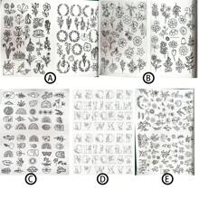 1Set Water Soluble Hand Sewing Stabilizers Wash Away Stabilizer For Embroidery Fabric Embroidery Stabilizers With Boho Pattern For Embroidery Hand Sewing Lover (Flower) (Letters) (Leaf)