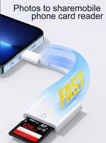 USB-C SD卡讀卡機，USB-C記憶卡轉接器，適用於Type-C OTG設備的野外攝影機檢視器。兼容SD、SDHC、SDXC、UHS-I、UHS-II卡，適用於平板電腦、筆記型電腦和Android設備。即插即用，兼容各種USB-C設備，包括筆記型電腦、平板電腦和智慧型手機。 - 白色 - 查看 8
