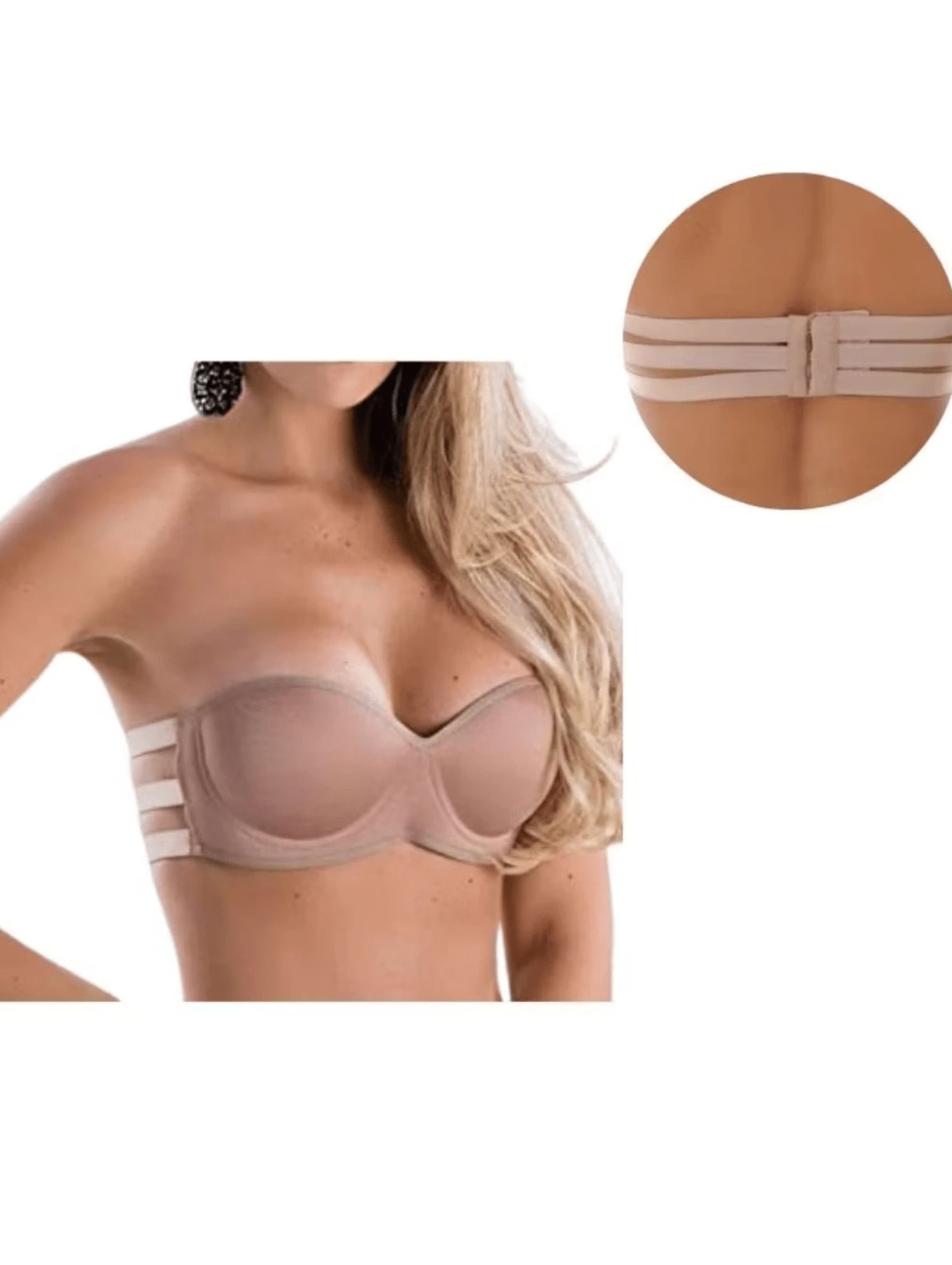 Strapless Bra - 米色 - 查看 1
