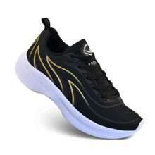 Bodybuilding Kit Men's Tennis Shoes + Watch + SOCKS Gym Running Walking Sports Training Work - 黑/金 - 查看 2