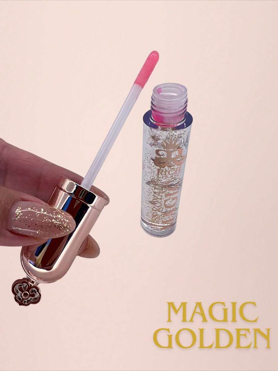 Tesouro direto Import Clear Lip Gloss Lipstick With Gold Glitter - 無色 - 查看 1