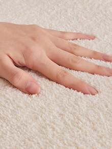 1 tấm thảm Cashmere giả hoạt hình, thảm đầu giường phòng ngủ, thảm trải sàn dài Tatami gia dụng, thảm cách nhiệt dày, thảm trải sàn ghế sofa và bàn cà phê, thảm văn phòng, thảm đầu giường phòng ngủ - Màu be - Xem 3