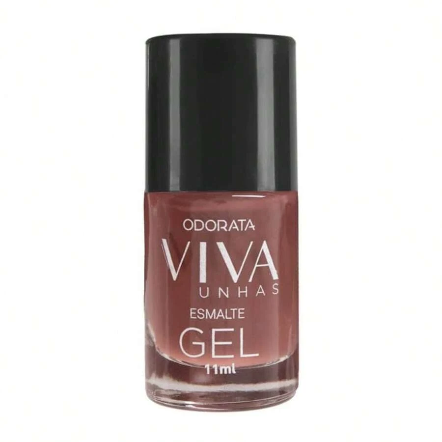 Nude Hazelnut Gel Polish No Need For Salon Quick Drying Hypoallergenic Viva Unhas ODORATA REF 2684 - 鏽棕色 - 查看 1