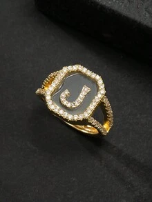 1 Chiếc Nhẫn Chữ Cái Ả Rập Dành Cho Nam Doanh Nhân Phù Hợp Để Đi Làm Việc - Nhiều màu - Xem 16