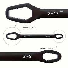 1 件多用途万能扳手，3-17 毫米自锁松紧扳手维修工具，铬钒钢，多功能用于汽车、自行车、家庭和工程维护 - 彩色 - 查看 3