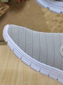 Women's Breathable Mesh Flat Shoes, Casual Sports Walking Sneakers