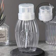 2 件 6.09 盎司透明图案指甲按压分体瓶空旅行塑料分配瓶 - 可重复使用清洁剂化妆品乳液抛光剂去除剂泵瓶 - 指甲修甲配件 - FULL BEAUTY - 無色 - 查看 11