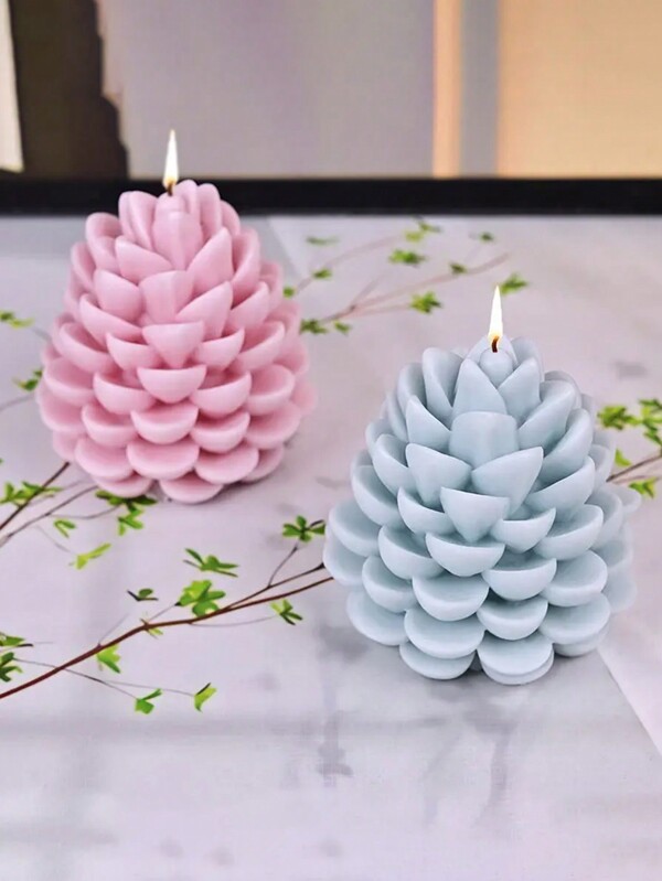 1 bucă matriță de lumânare din silicon pentru picună de Crăciun - Șabloane pentru fabricarea lumânărilor decorative de Crăciun, instrument de turnare pentru decorarea casei festive cu modele detaliate și design ușor de eliberat