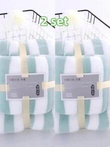Bộ 1 khăn tắm + 1 khăn tắm vải nỉ san hô sọc dày, khăn tắm & khăn tắm, siêu mềm, thấm hút, thân thiện với da, thích hợp cho phòng tắm, phòng tập thể dục, khách sạn, kỳ nghỉ bãi biển, vật dụng thiết yếu hàng ngày, quà tặng hoàn hảo cho gia đình và du lịch Khăn tắm cho thẩm mỹ viện, khách sạn thể thao, vật dụng thiết yếu trong gia đình, khăn tắm, chăm sóc da - Nhiều màu - Xem 13
