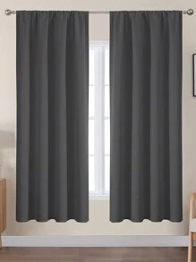 VEHEDE Set da 2 pezzi di tende termoisolanti, termoregolanti e protettive dal sole di colore grigio scuro, lunghezza 175 cm per la camera da letto e tende oscuranti perforate per il soggiorno - Dunkelgrau - Visualizzare 20