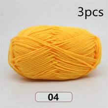 3pcs/Set 150g 5-Ply Yarn + 1pc Random Color Knitting Tool Scissors, For Weaving Bags, Scarves, Hats, Sweaters, Dolls