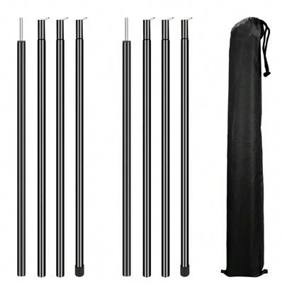 1 Paar Outdoor-Zeltstangen, Teleskopstangen für Camping, Robuste Aufstellstangen für Große Planen und Zelte, Sonnensegel, Vordächer, Einstellbare Länge 40-200CM/50-200CM