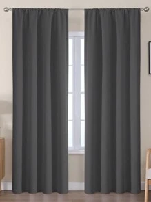 VEHEDE Set da 2 pezzi di tende termoisolanti, termoregolanti e protettive dal sole di colore grigio scuro, lunghezza 175 cm per la camera da letto e tende oscuranti perforate per il soggiorno - Dunkelgrau - Visualizzare 17