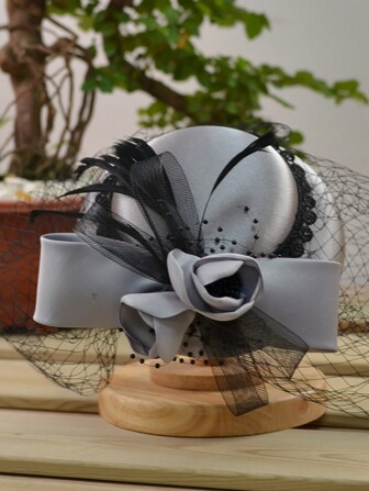 Elegant Women Small Hat, British Style, Suitable For Retro Photoshoot, Lady Dress, White Wedding Dress, Veil, Shanghai Nightclub Headpiece, Ladies Formal Hat, Racing Hat, Ball Gown Hat, Bridal Wedding Photography Headpiece