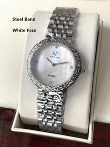 1pc Pablo Raez Women's Fashion Jewelry Watch, Premium AAA Grade Women's Wristwatch, Famous Brand New Luxury Silver & Gold Color, Resistant To Oxidation, Suitable For Party & Daily Wear, Stainless Steel Heavy Bracelet, 50m Waterproof, Simple Elegant Diamond Quartz Watch, Suitable For Daily Use, Teacher Gift, Mother's Day Or Girlfriend Birthday Graduation Wedding Gift - one-size - View 14