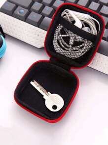 收纳盒/收纳袋 便携式数据线 旅行电子产品收纳包 便携式耳机盒 多色可选 适用于手机数据线和耳机线 商务旅行 学校 学院 办公室 学校用品 学校配件 返校 大学生收纳包 旅行必备品 返校