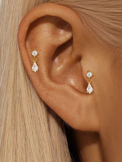 1 Pair Vintage Chic Minimalist Personalized Earrings For Commuting