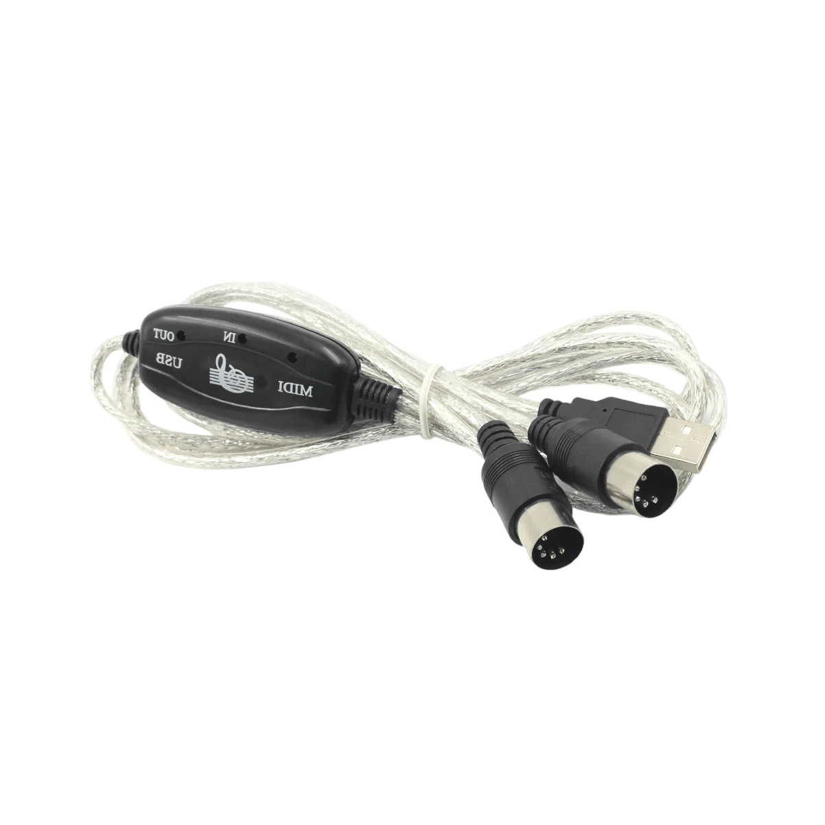 PMARKET USB Midi Converter Cable To PC Computer Keyboard - Silver - View 1