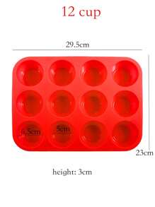 1pc/2pcs/3pcs/5pcs 12/24 Cups Nonstick Silicone Muffin Pan Silicone Baking Mold For Pastry Cupcake Cake Tart Bread Brownie